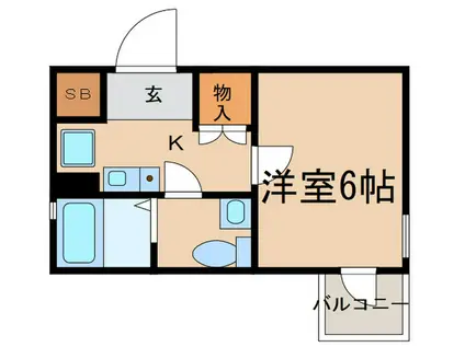 RX東寺(1K/2階)の間取り写真