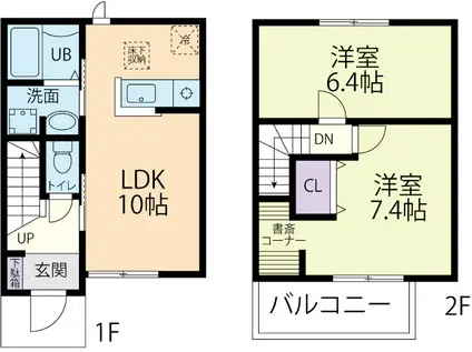 FAMILLEA(2LDK/1階)の間取り写真