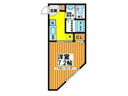 LSメゾン(1K/2階)の間取り写真