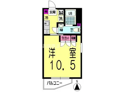 フレイス要町学生・社会人におススメ初期費用分割払(1K/4階)の間取り写真