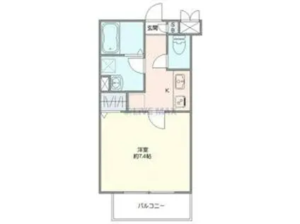 ジーメゾン我孫子柴崎台ヴェリテ(1K/3階)の間取り写真