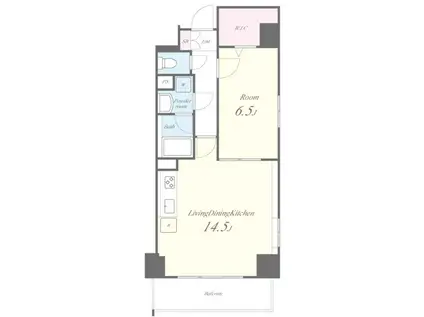 ラ・フォンテーヌ石原(1LDK/6階)の間取り写真