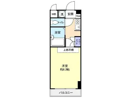 ラ・コート・ドール津田沼(1K/2階)の間取り写真