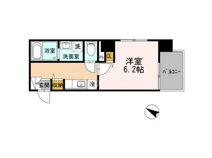 彰文居 FRECOA向丘(1K/5階)の間取り写真