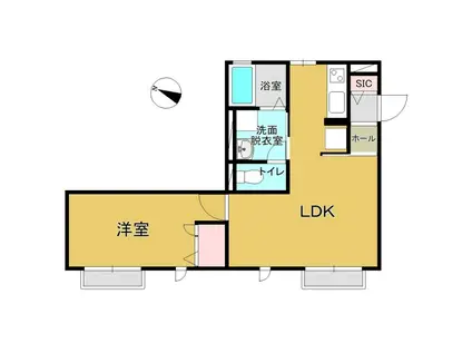 インペリアルグラミー(1LDK/2階)の間取り写真