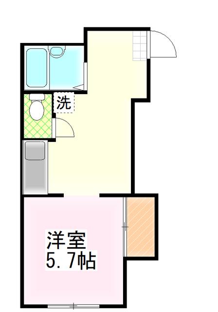モンシャトーフジ(1K/1階)の間取り写真