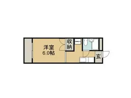 レジデンス376(1K/3階)の間取り写真