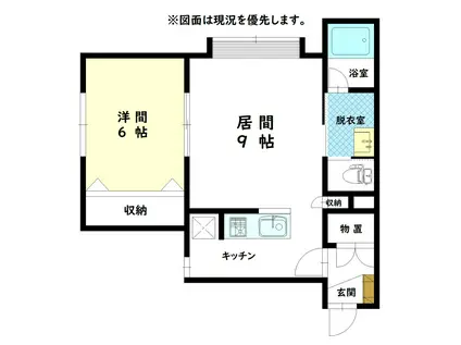 リバティ6・8(1LDK/2階)の間取り写真