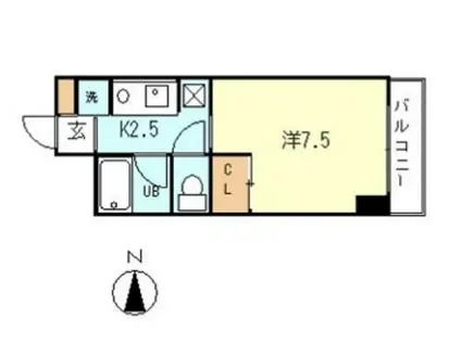 コートシルバーストーン(1K/3階)の間取り写真
