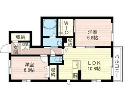 GRAND CERCLE(2LDK/1階)の間取り写真