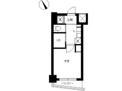 スカイコート後楽園イースト(1K/5階)の間取り写真