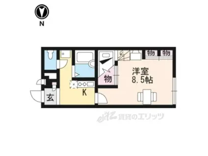 レオパレス瀬田橋本(1K/1階)の間取り写真