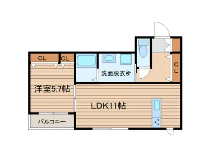 ヴェナード小田原(1LDK/3階)の間取り写真