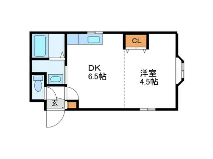 S-COURT17 エスコート17(1DK/2階)の間取り写真