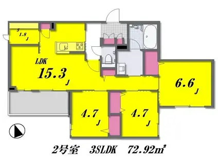 CENT LIVIEセントリビエ(3SLDK/2階)の間取り写真