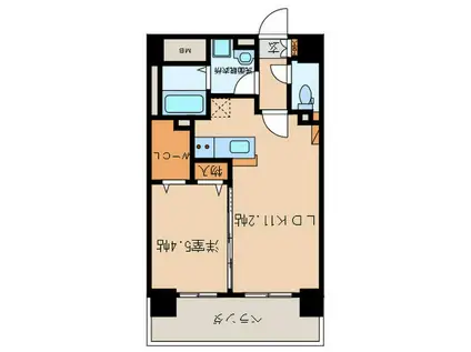 サングランテ博多駅南(1LDK/2階)の間取り写真