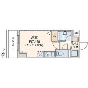 RIDGE堀田(ワンルーム/2階)の間取り写真