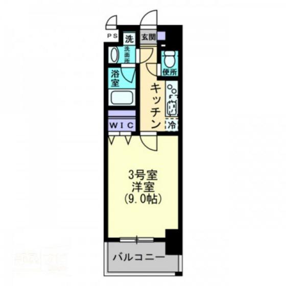 SOLANA HIGASHIFURUMATSU(1K/1階)の間取り写真