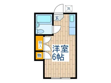 サンライズアベニュー(ワンルーム/1階)の間取り写真