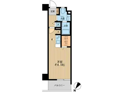 日本橋ファーストレジデンス(1K/8階)の間取り写真