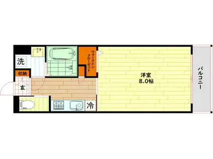 FOREST GRACE関目高殿VII(1K/9階)の間取り写真