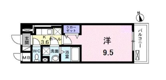 エトワール(1K/3階)の間取り写真