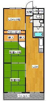 グランコート21(3LDK/6階)の間取り写真