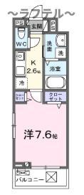 オークランドコーポ(1K/3階)の間取り写真