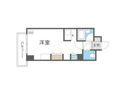 アブニール桑園(1K/4階)の間取り写真