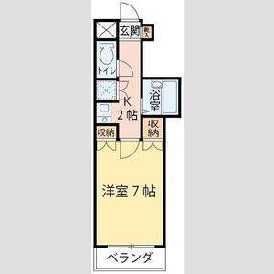 エトワール仙台第一(1K/4階)の間取り写真