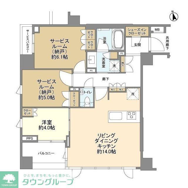 ピアース日吉(1SLDK/2階)の間取り写真