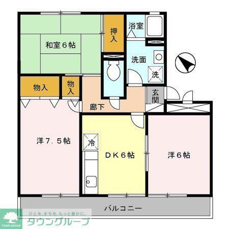 ヴァンベール冨士(3DK/1階)の間取り写真