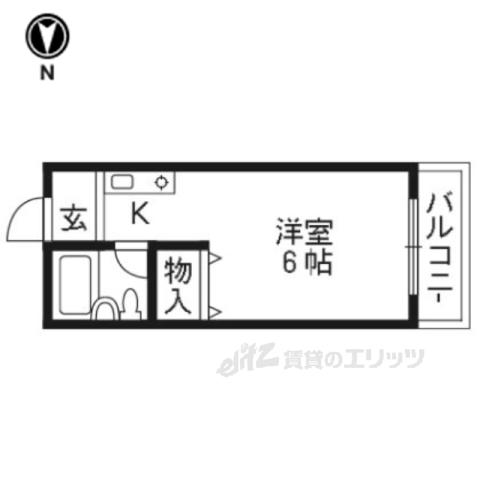 ハウスウエスト(1K/3階)の間取り写真