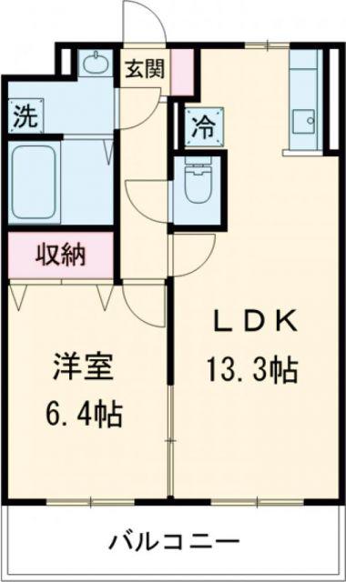 大島マンション3(1LDK/3階)の間取り写真