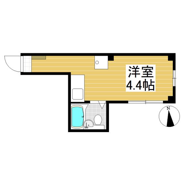 コーポ中央(ワンルーム/3階)の間取り写真