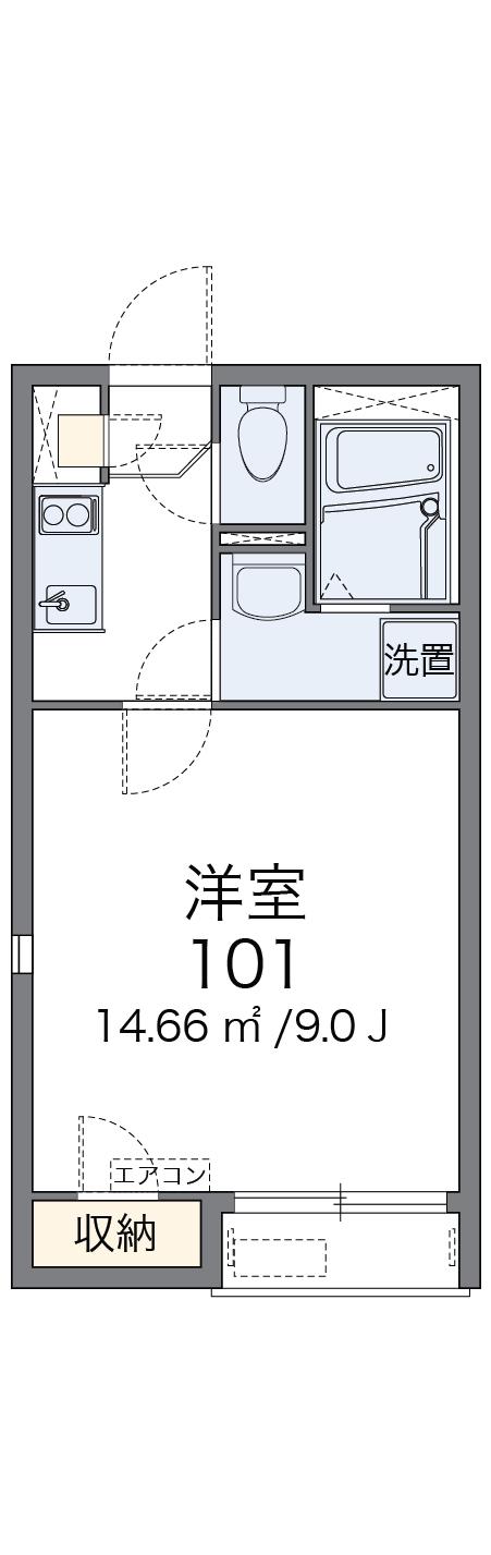 レオネクストすみれ(1K/2階)の間取り写真