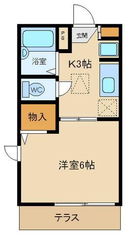 メゾン エスエス(1K/2階)の間取り写真