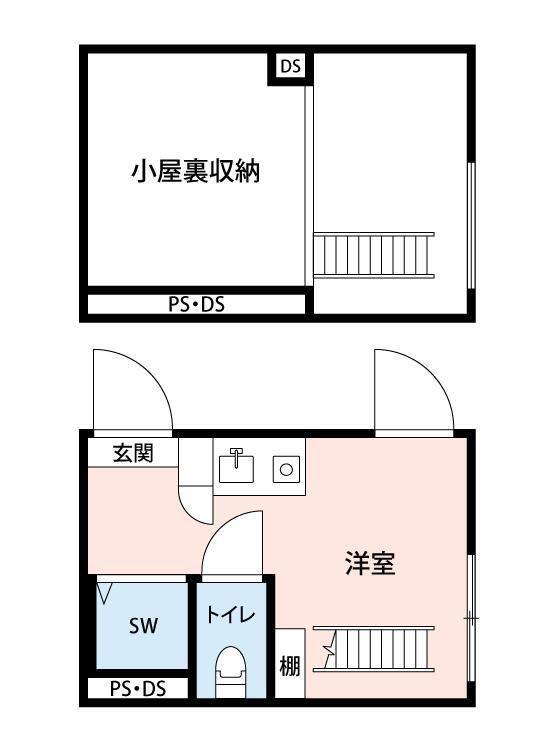 KULA不動前(ワンルーム/1階)の間取り写真