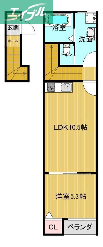 NATURAL PLAN(1LDK/2階)の間取り写真