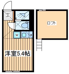 アモーレ和田町(ワンルーム/2階)の間取り写真