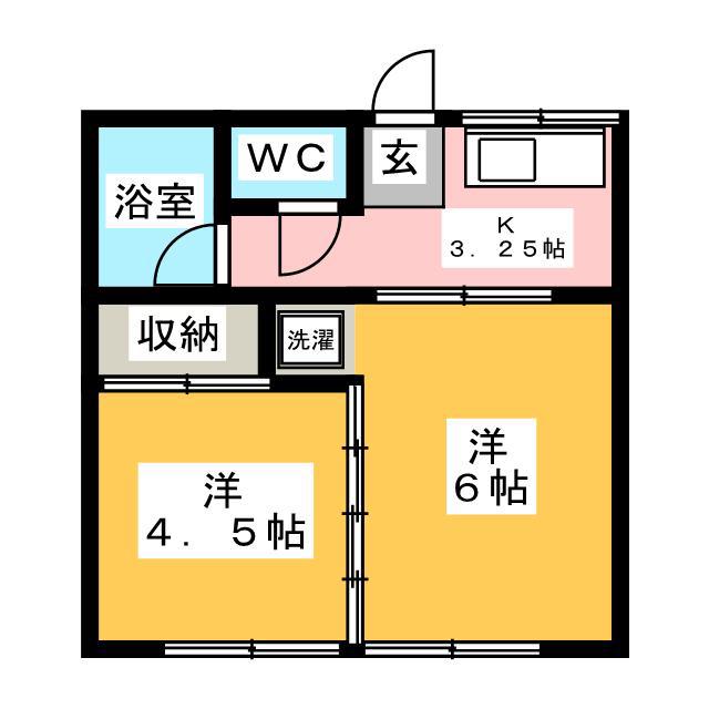レジェンドあざみ野(2K/1階)の間取り写真
