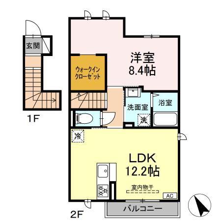 TERRES DETOILESI(1LDK/1階)の間取り写真