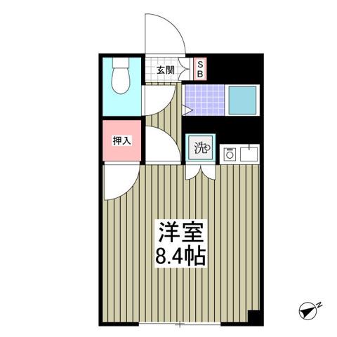 エスポワールトミタ(1K/2階)の間取り写真