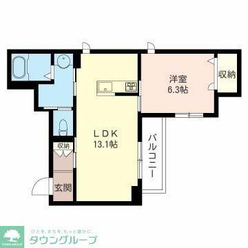 アネシス(1LDK/3階)の間取り写真