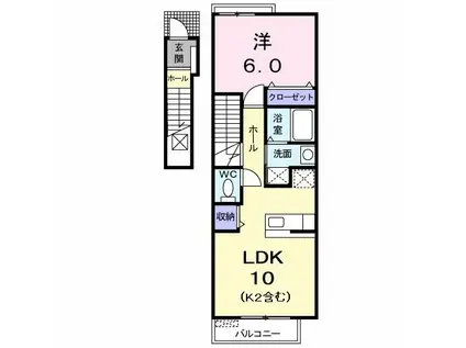 サンリット・シーズン(1LDK/2階)の間取り写真