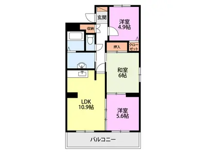 グランシャリオ(3LDK/2階)の間取り写真