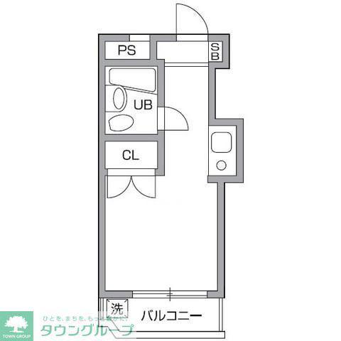 ハイム中原PART1(ワンルーム/3階)の間取り写真