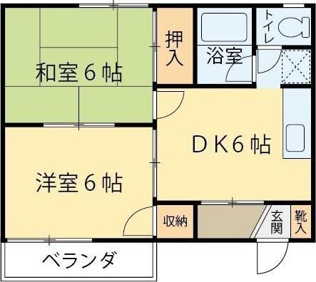 メイゾン青葉(2DK/3階)の間取り写真
