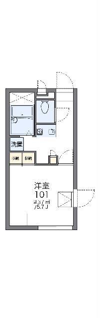 レオパレスベアート(1K/2階)の間取り写真
