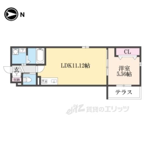KTIレジデンス淀(1LDK/1階)の間取り写真
